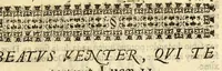 An illustration from Sermon panegyrico. : Predicado, à la solemnidad de el patrocinio de N. Señora, en la iglesia del real, y religiosissimo Convento de Jesus Maria , de esta imperial ciudad de Mexico; en concurso de la primera missa que en dicho dia, è iglesia, cantó el Br. D. Antonio Bernardino Dominguez, Zamudio. (1691)