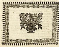 An illustration from Sermon a S. Antonio de Padua en la rogativa, que por el buen viage de la flota hizo la mission, en el Convento de N.P.S. Francisco de la ciudad de Cadiz, año de 1687. (1691)