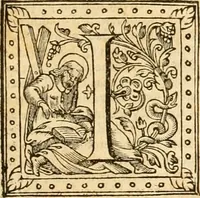 An illustration from The Sermons of M. Iohn Calvin upon the fifth booke of Moses called Deuteronomie : faithfully gathered word for word as preached them in open pulpit ; together with a preface of the ministers of the Church of Geneva ... (1583)