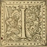 An illustration from The Sermons of M. Iohn Calvin upon the fifth booke of Moses called Deuteronomie : faithfully gathered word for word as preached them in open pulpit ; together with a preface of the ministers of the Church of Geneva ... (1583)