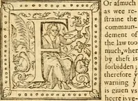 An illustration from The Sermons of M. Iohn Calvin upon the fifth booke of Moses called Deuteronomie : faithfully gathered word for word as preached them in open pulpit ; together with a preface of the ministers of the Church of Geneva ... (1583)