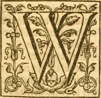 An illustration from Sermons of M. John Calvin upon the x. commandements of the lawe, given of God by Moses, otherwise called the Decalogue : gathered worde for worde, presently at his sermons, when hee preached on Deuteronomie ... (1581)