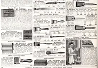 An illustration from Seroco paints : ready mixed house, barn, carriage, wagon and implement paints, shingle stains and preservatives, varnishes of every kind ... painters, glaziers and calciminers tools and supplies. (1915)