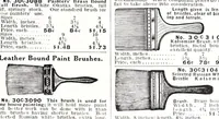 An illustration from Seroco paints : ready mixed house, barn, carriage, wagon and implement paints, shingle stains and preservatives, varnishes of every kind ... painters, glaziers and calciminers tools and supplies. (1915)