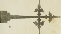 An illustration from Serrurerie du moyen-âge : les ferrures de portes (1858)