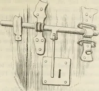 An illustration from Serrurerie du moyen-âge : les ferrures de portes (1858)