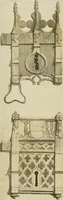 An illustration from Serrurerie du moyen-âge : les ferrures de portes (1858)
