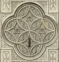 An illustration from Serrurerie du moyen-âge : les ferrures de portes (1858)
