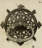 An illustration from Serrurerie du moyen-âge : les ferrures de portes (1858)