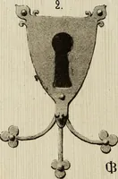 An illustration from Serrurerie du moyen-âge : les ferrures de portes (1858)