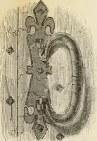 An illustration from Serrurerie du moyen-âge : les ferrures de portes (1858)