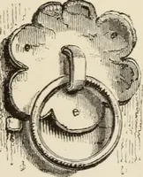 An illustration from Serrurerie du moyen-âge : les ferrures de portes (1858)