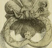 An illustration from Serrurerie du moyen-âge : les ferrures de portes (1858)