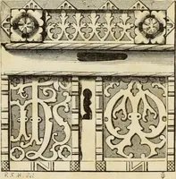 An illustration from Serrurerie du moyen-âge : les ferrures de portes (1858)