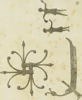 An illustration from Serrurerie du moyen-âge : les ferrures de portes (1858)