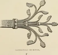 An illustration from Serrurerie du moyen-âge : les ferrures de portes (1858)