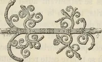 An illustration from Serrurerie du moyen-âge : les ferrures de portes (1858)