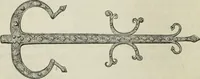 An illustration from Serrurerie du moyen-âge : les ferrures de portes (1858)