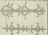 An illustration from Serrurerie du moyen-âge : les ferrures de portes (1858)