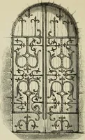 An illustration from Serrurerie du moyen-âge : les ferrures de portes (1858)