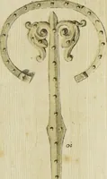 An illustration from Serrurerie du moyen-âge : les ferrures de portes (1858)