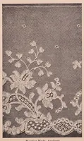 An illustration from Sewing materials:Development of textiles. Cottons, linens, wools, silks, laces. (1923)
