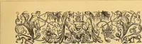 An illustration from Shakespeare as put forth in 1623. A reprint of Mr. William Shakespeares Comedies, Histories, & Tragedies. Published according to the True Original Copies (1623)