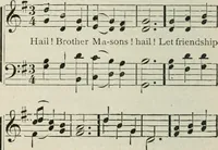 An illustration from Shaver's masonic monitor containing all the exoteric ritual of the work and lectures of the three degrees of ancient craft masonry; to which is added the ancient ceremonies of the order, and the ritual of a lady of sorrow. Compiled in strict cnformity with the work (1907)