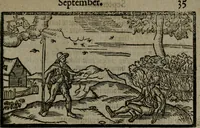 An illustration from The shepheardes calender : conteining twelue aeglogues proportionable to the twelue monethes : Entitled to the noble and vertuous gentleman most worthie of all titles, both of learning and chiualry, Maister Philip Sidney (1586)