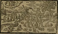 An illustration from The shepheards calender : conteyning twelue aeglogues, proportionable to the twelue moneths : entituled, to the noble and vertuous gentleman, most worthy of all tytles, both of learning and chiualrie, Maister Philip Sidney (1597)