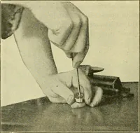An illustration from Shop practice for home mechanics, use of tools, shop processes, construction of small machines. Contains a chapter also on theoretical mechanics and on miscellaneous information relative to shop work (1920)