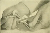 An illustration from Shop practice for home mechanics, use of tools, shop processes, construction of small machines. Contains a chapter also on theoretical mechanics and on miscellaneous information relative to shop work (1920)