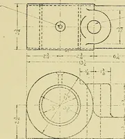 An illustration from Shop sketching, a course of problems for mechanical drawing students (1919)