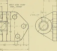 An illustration from Shop sketching, a course of problems for mechanical drawing students (1919)