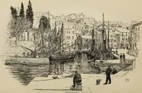 An illustration from The shores of the Adriatic, the Austrian side : the Küstenlande, Istria, and Dalmatia (1908)