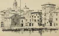 An illustration from The shores of the Adriatic, the Austrian side : the Küstenlande, Istria, and Dalmatia (1908)