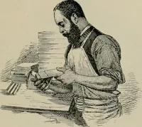 An illustration from A short history of bookbinding and a glossary of styles and terms used in binding, with a brief account of the celebrated binders and patrons of bookbinding from whom the various styles are named, description of leathers, etc (1895)