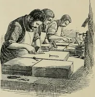 An illustration from A short history of bookbinding and a glossary of styles and terms used in binding, with a brief account of the celebrated binders and patrons of bookbinding from whom the various styles are named, description of leathers, etc (1895)