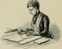 An illustration from A short history of bookbinding and a glossary of styles and terms used in binding, with a brief account of the celebrated binders and patrons of bookbinding from whom the various styles are named, description of leathers, etc (1895)