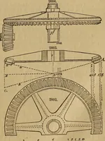 An illustration from A short treatise on the designing and construction of gearing and mill-work. Accompanied by an explanation of the construction and use of the odontograph of Prof. Willis .. (1873)