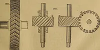 An illustration from A short treatise on the designing and construction of gearing and mill-work. Accompanied by an explanation of the construction and use of the odontograph of Prof. Willis .. (1873)