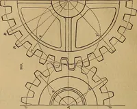 An illustration from A short treatise on the designing and construction of gearing and mill-work. Accompanied by an explanation of the construction and use of the odontograph of Prof. Willis .. (1873)
