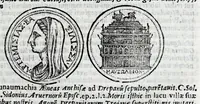 Picture 28 of 28 from Siciliae antiqvae tabvlae littorales latvs orientale Messana : in summo templo tutelae D. Mariae dicato prope sacrarium, iuxta secundum intercolumnium in lapide Granito-Siculo columella bicubitalis aquam lustralem sustinens (1625), leaf 149