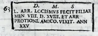 An illustration from Siciliae antiqvae tabvlae littorales latvs orientale Messana : in summo templo tutelae D. Mariae dicato prope sacrarium, iuxta secundum intercolumnium in lapide Granito-Siculo columella bicubitalis aquam lustralem sustinens (1625)
