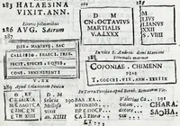 Picture 16 of 28 from Siciliae antiqvae tabvlae littorales latvs orientale Messana : in summo templo tutelae D. Mariae dicato prope sacrarium, iuxta secundum intercolumnium in lapide Granito-Siculo columella bicubitalis aquam lustralem sustinens (1625), leaf 57