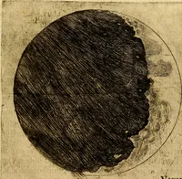 An illustration from Sidereus nuncius : magna, longeque admirabilia spectacula pandens, suspiciendaque proponens vnicuique, praesertim verò philosophis, atq[ue] astronomis, quae à Galileo Galileo ... perspicilli nuper à se reperti beneficio sunt obseruata in lunae facie, fixis innumeris, lacteo circulo, stellis nebulosis, apprime verò in quatuor planetis circa Iouis stellam disparibus interuallis, atque periodis, celeritate mirabili circumuolutis; quos, nemini in hanc vsque diem cognitos, nouissimè author depraehendit primus; atque Medicea sidera nuncupandos decreuit (1610)