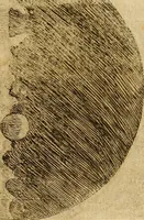 An illustration from Sidereus nuncius : magna, longeque admirabilia spectacula pandens, suspiciendaque proponens vnicuique, praesertim verò philosophis, atq[ue] astronomis, quae à Galileo Galileo ... perspicilli nuper à se reperti beneficio sunt obseruata in lunae facie, fixis innumeris, lacteo circulo, stellis nebulosis, apprime verò in quatuor planetis circa Iouis stellam disparibus interuallis, atque periodis, celeritate mirabili circumuolutis; quos, nemini in hanc vsque diem cognitos, nouissimè author depraehendit primus; atque Medicea sidera nuncupandos decreuit (1610)