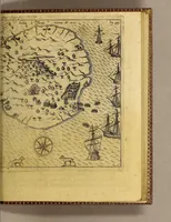 An illustration from Siebende Schiffahrt in das Goldreiche Königreich Guineam, in Africa gelegen, : so sonsten das Goldgestadt von Mina genan[n]t wird, welches von den Portugalesern vngefähr vor 200. Jahren erfunden, von den Holländern jnnerhalb 18. Jahren hero bekannt gemacht vnnd frequentirt, jetzt aber von ihnen erst recht erkündigt, vnnd in niderländischer Sprach beschrieben, da sie mit zweyen Schiffen auss demselben Lande Anno 1602. widerumb in Hollande ankommen. (1624)