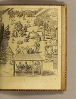 An illustration from Siebende Schiffahrt in das Goldreiche Königreich Guineam, in Africa gelegen, : so sonsten das Goldgestadt von Mina genan[n]t wird, welches von den Portugalesern vngefähr vor 200. Jahren erfunden, von den Holländern jnnerhalb 18. Jahren hero bekannt gemacht vnnd frequentirt, jetzt aber von ihnen erst recht erkündigt, vnnd in niderländischer Sprach beschrieben, da sie mit zweyen Schiffen auss demselben Lande Anno 1602. widerumb in Hollande ankommen. (1624)