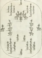 An illustration from Sieg-Streit dess Lufft vnd Wassers : Freuden-Fest zu Pferd zu dem glorwürdigisten Beyläger beeder kayserlichen Majestäten Leopoldi dess Ersten, römischen Kaysers ... vnd Margarita, gebohrner königlichen Infantin auss Hispanien : dargestellet in dero kayserlichen Residenz Statt Wienn (1667)